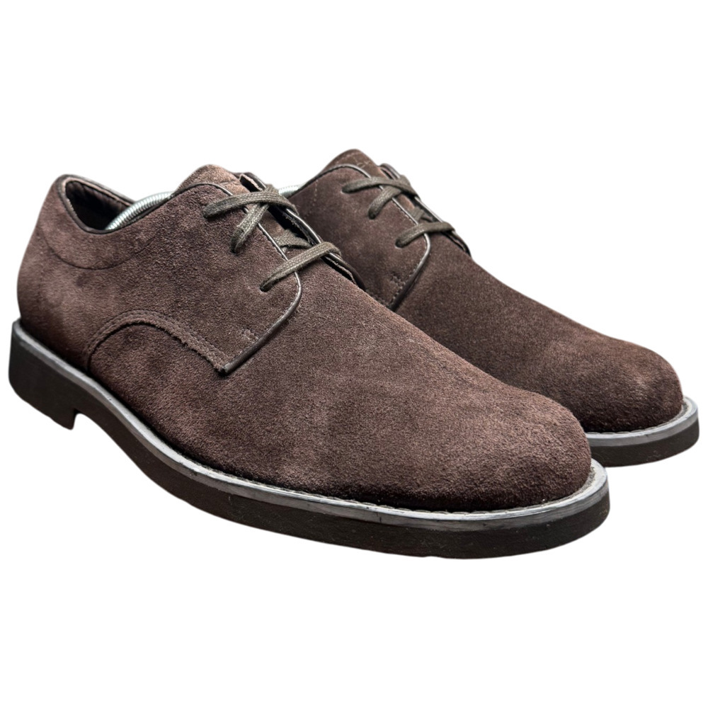 ROCKPORT Foley Men's 11.5 Oxford Brown Suede Leather Dress Shoes K58798